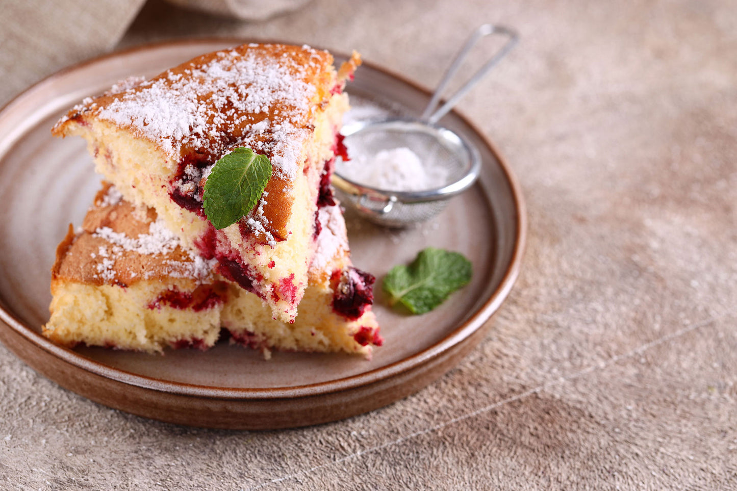 Homemade Fresh Cherry Cake