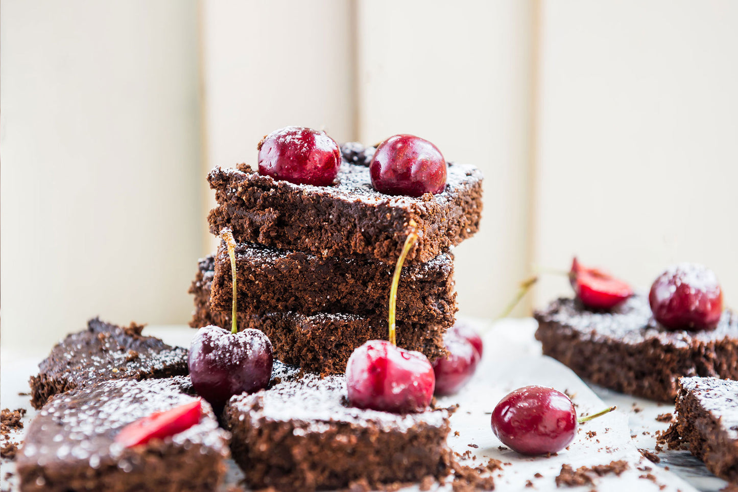 Amazing cherry-choc brownies